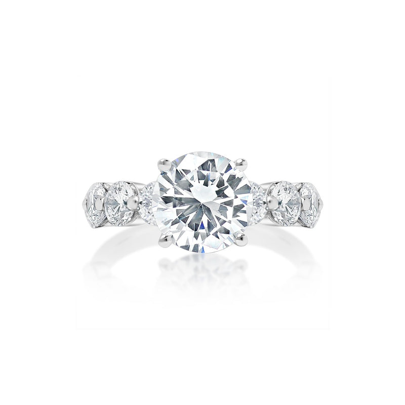 Classique Creations Round Diamond Large Diamond Band Engagement Ring Z2525R