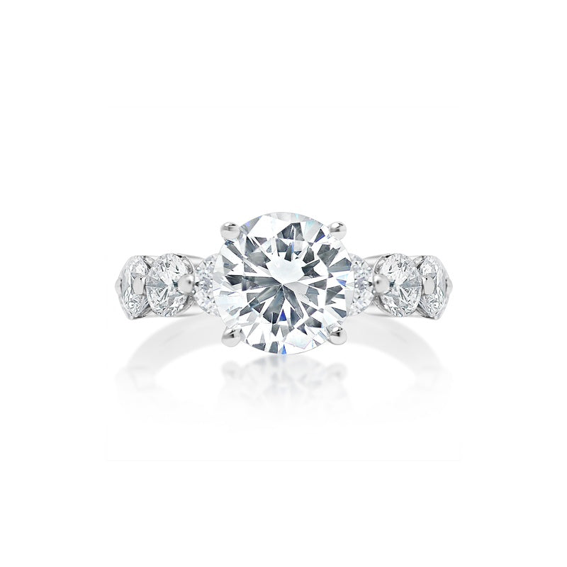 Classique Creations Round Diamond Large Diamond Band Engagement Ring Z2525R