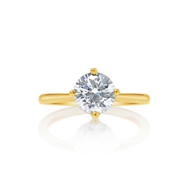 Classique Creations Diamond Prong Kite Set Engagement Ring Z2922R