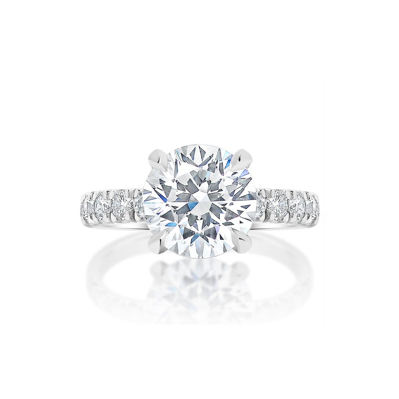 Classique Creations Hidden Halo Diamond Prong Engagement Ring Z2945R