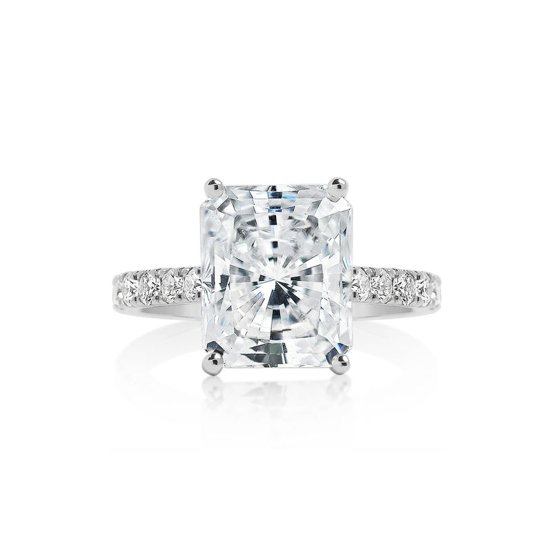 Classique Creations Cushion Diamond Rail and Bridge Engagement Ring Z2709C