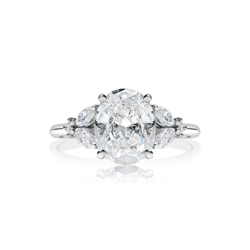 Classique Creations Oval Cluster Engagement Ring Z2201V