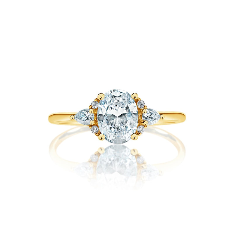 Classique Creations Oval Cluster Engagement Ring Z2119V
