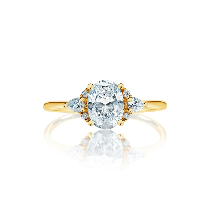 Classique Creations Oval Cluster Engagement Ring Z2119V