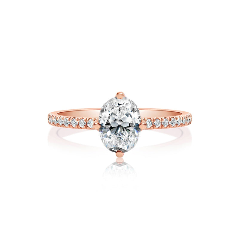 Classique Creations Oval Kite Set Engagement Ring Z1956V