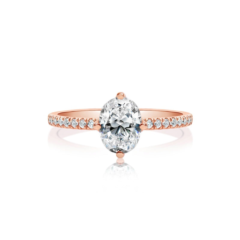 Classique Creations Oval Kite Set Engagement Ring Z1956V