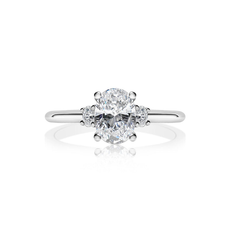 Classique Creations Oval Three Stone Engagement Ring Z1869V
