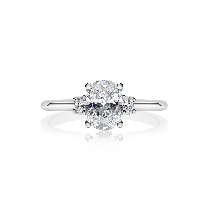 Classique Creations Oval Three Stone Engagement Ring Z1869V