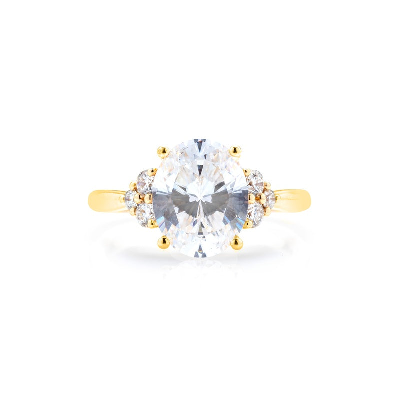 Classique Creations Oval Diamond Cluster Engagement Ring Z1819V