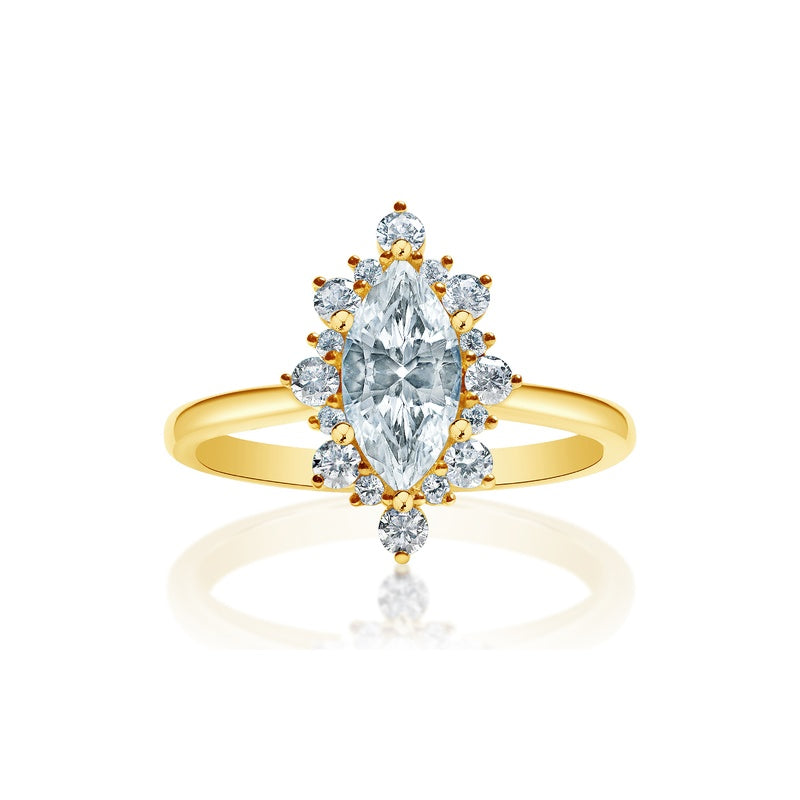 Classique Creations Marquise Diamond Halo Engagement Ring Z2195MM