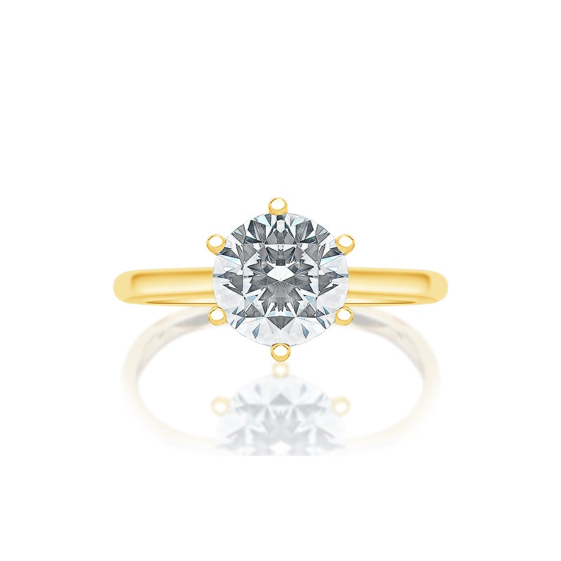 Classique Creations Round Six Prong Solitaire Engagement Ring RB518R