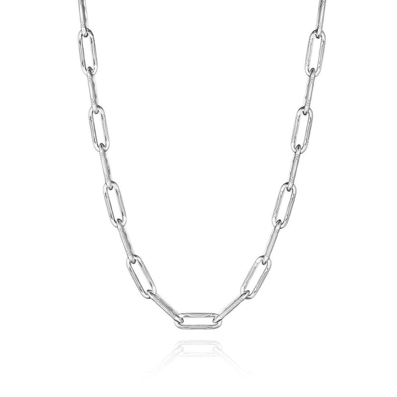 Silver Large Link Necklace