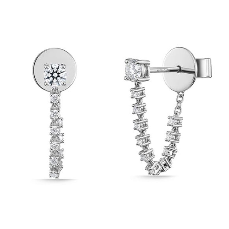 22=.42CTW SIGH18KW ESSSENTIALS DRAPED STILLETO EARRINGS