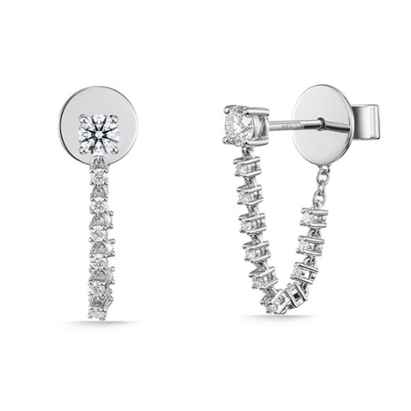 22=.42CTW SIGH18KW ESSSENTIALS DRAPED STILLETO EARRINGS