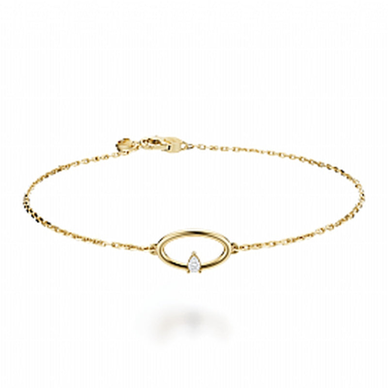 .06TW SI2 GH PEAR 14KY BRACELET