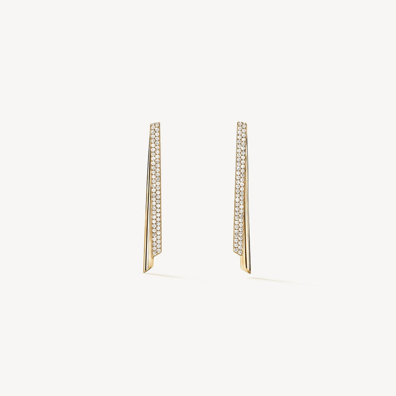 18KY 124=.80CTW GH/VS FLIP EARRINGS