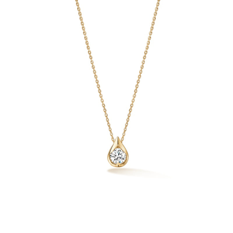 .27CTW VS/GH 18KY SINGLE DIA PENDANT NECKLACE