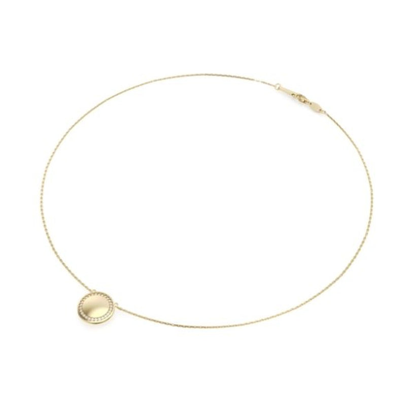 28=.20CTW LAB AURA 10KY DISC NECKLACE