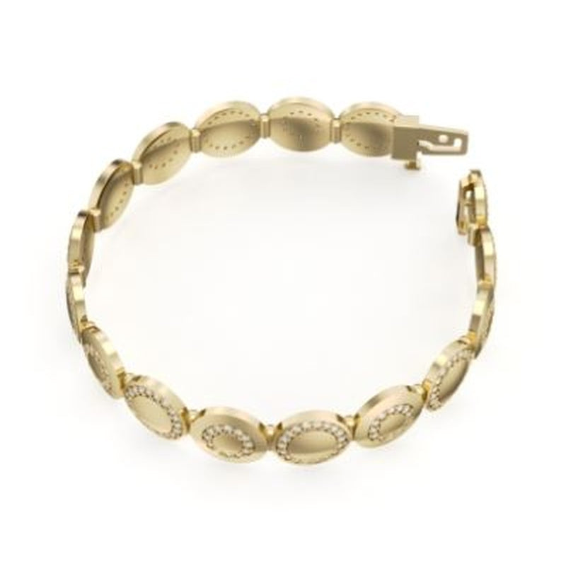 240=1.68CTW LAB 10KY AURA DISC CHANNEL BRACELET