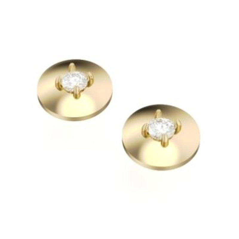 2=.26CTW LAB 10KY LATIS STUD DISC EARRINGS