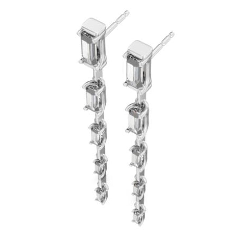 10=1.56CTW LAB 10KW DROP STUD EARRINGS