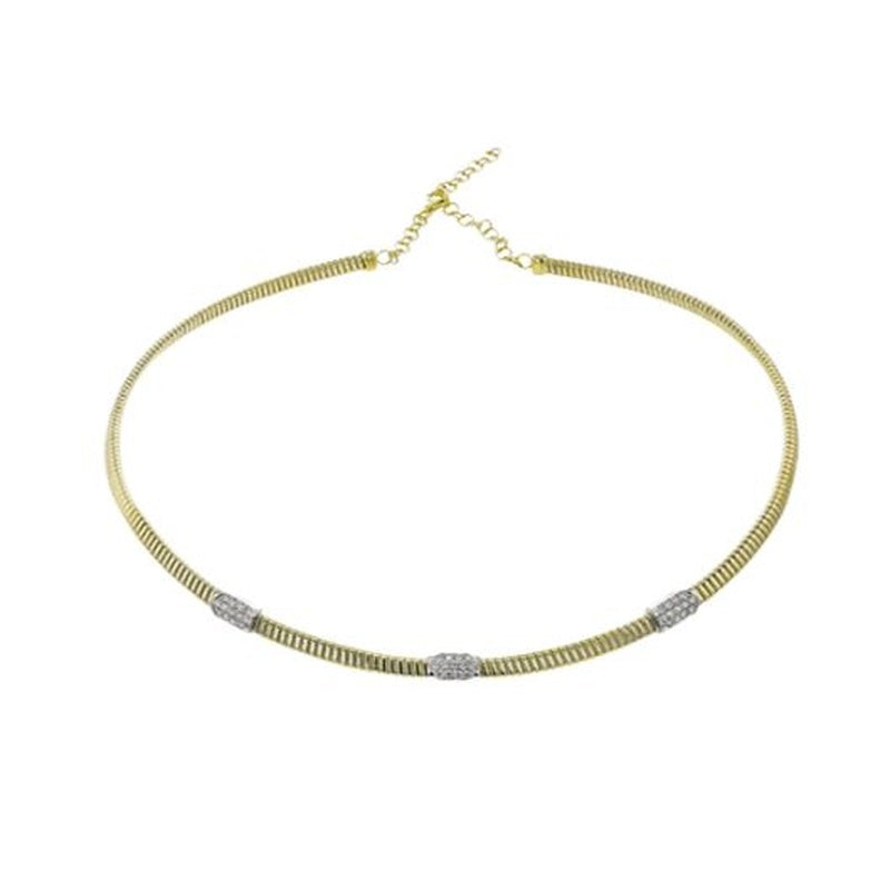 39=.52CT VS-G 18KYW CHOKER NECKLACE