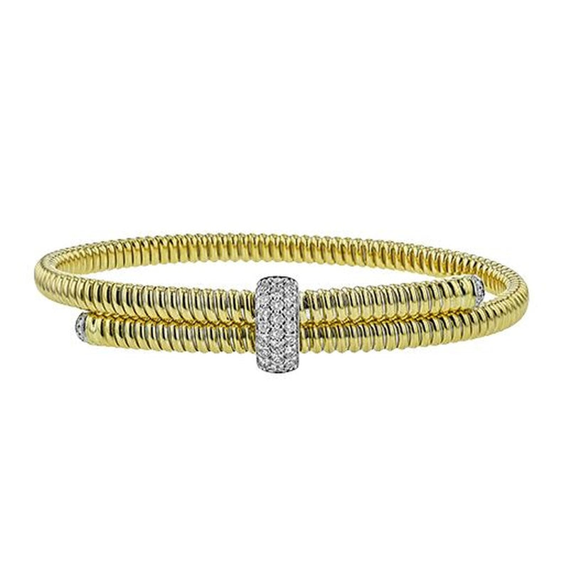 36=.35CTW VS-G 18KYW BANGLE BRACELET
