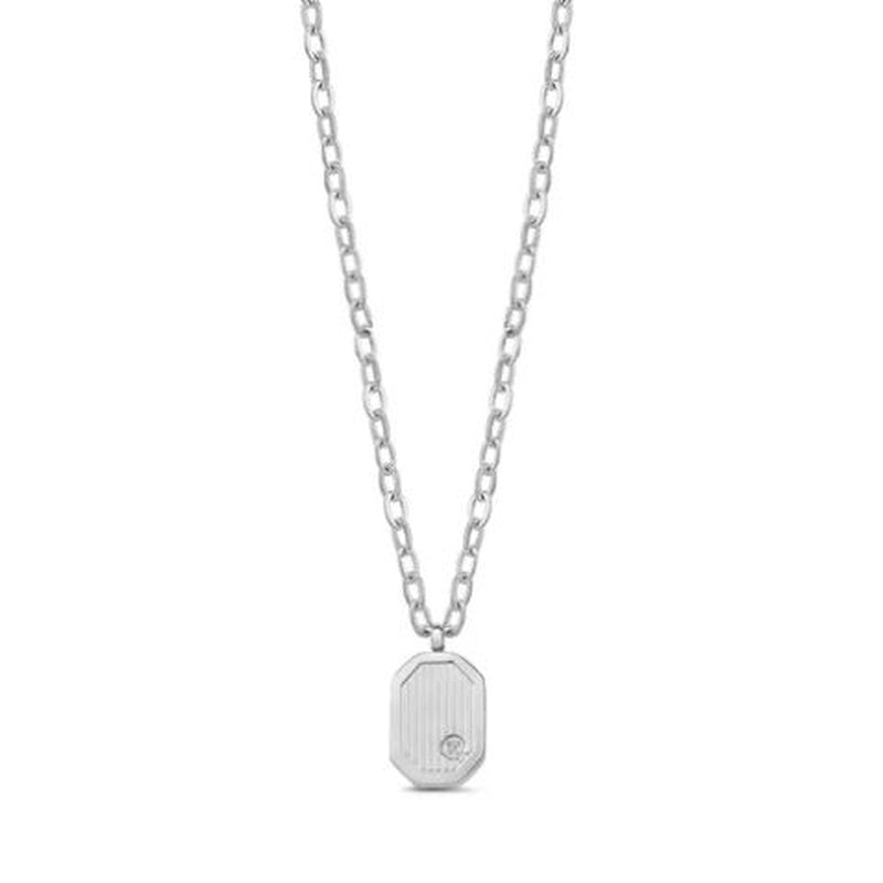 MINIMALIST DOG TAG NECKLACE - SILVER