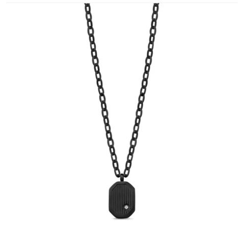 MINIMALIST DOG TAG PENDANT - BLACK