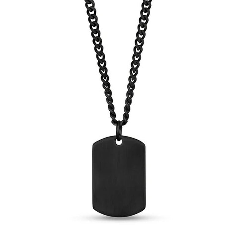 BLK DOG TAG AND CHIAN 24"