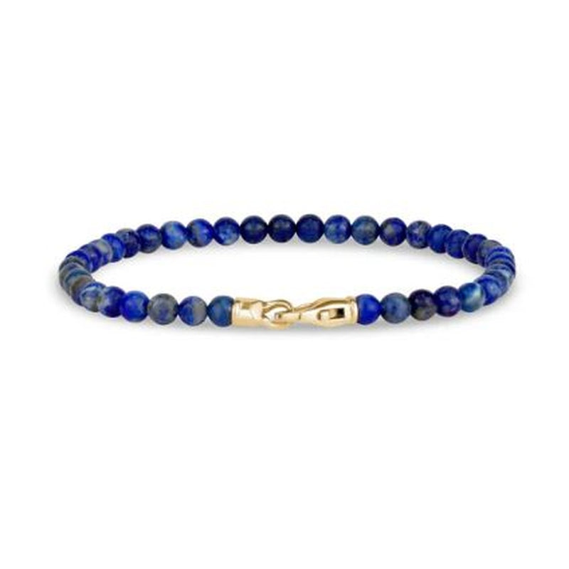 LAPIS BEAD BRACELET 4MM 8 "