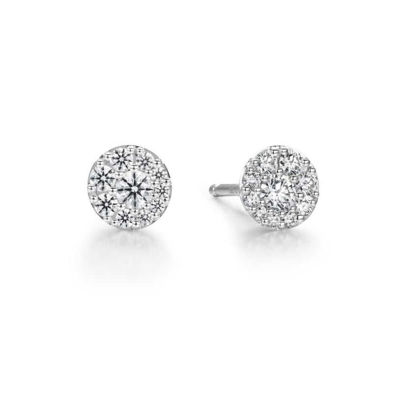18KW 10=.50CTW VS SI GH CIRCLE EARRINGS