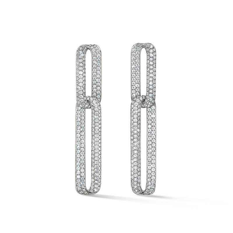 Hearts On Fire INSIDE/OUT Pave Link Earrings UU3016 : 4.75 : : 18KW : GH/VS