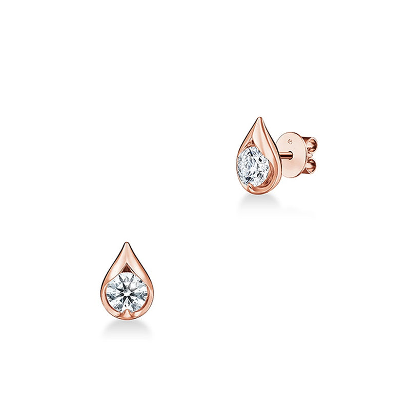 Hearts on Fire LU Droplet Studs Earrings UU2829 : 1.40 : : 18KR : IJ/VS