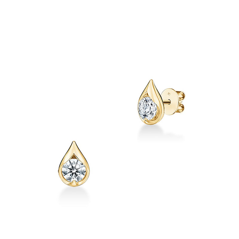 Hearts on Fire LU Droplet Studs Earrings UU2829 : 1.40 : : 18KY : IJ/VS