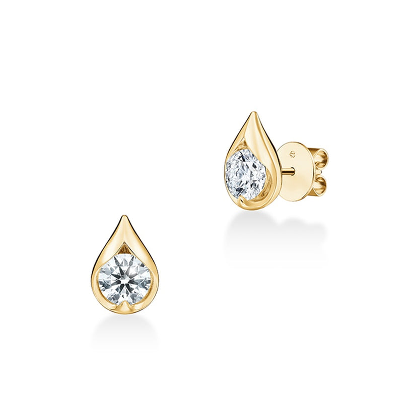 Hearts On Fire LU Droplet Studs Earrings UU2829 : 1.40 : : 18KY : IJ/VS