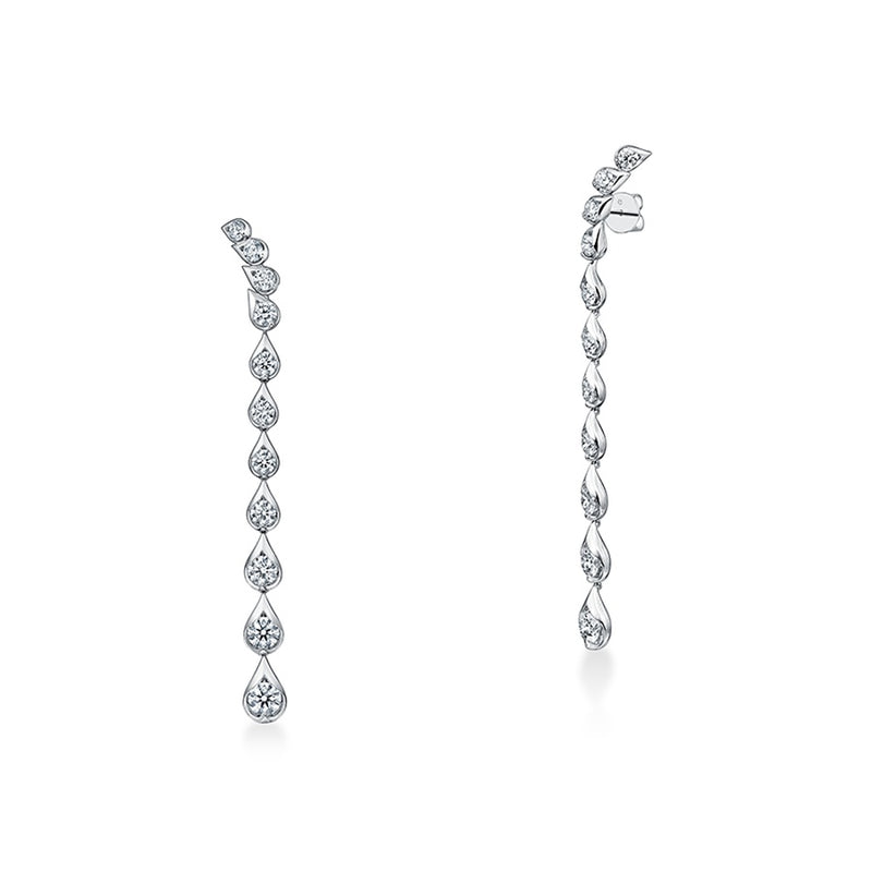 Hearts on Fire LU Droplet Stiletto Earrings UU2892 : 5.30 : : 18KW : IJ/VS