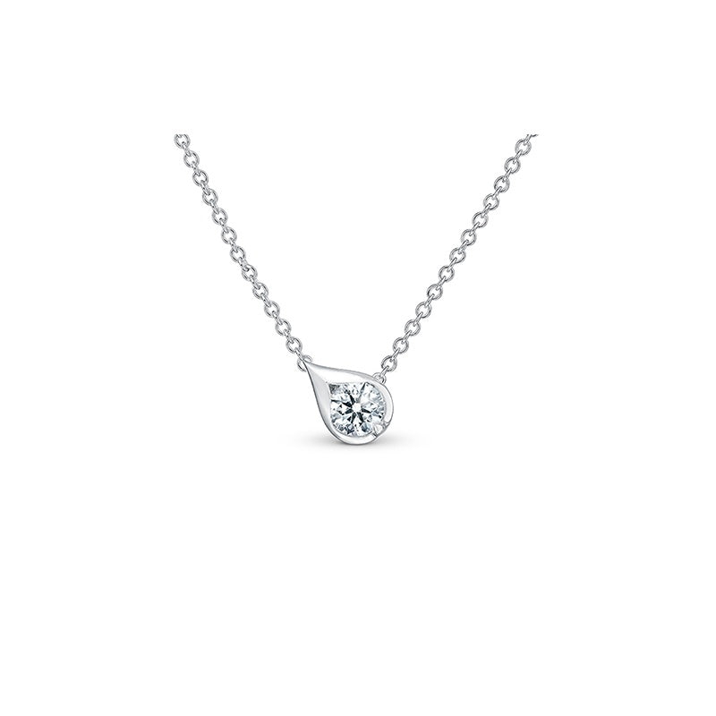 Hearts On Fire LU Droplet Pendant UU2808 : 0.50 : 18 : 18KW : IJ/VS