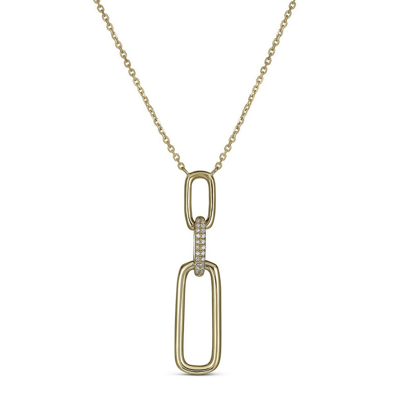 .06CTW PAPER CLIP PENDANT