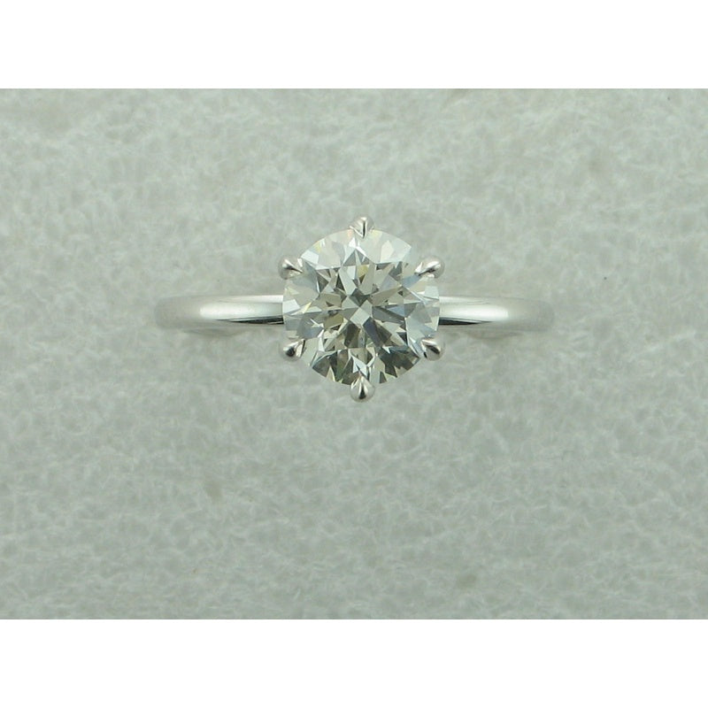 1.50CT LG RND 14KW SOLITAIRE E/R