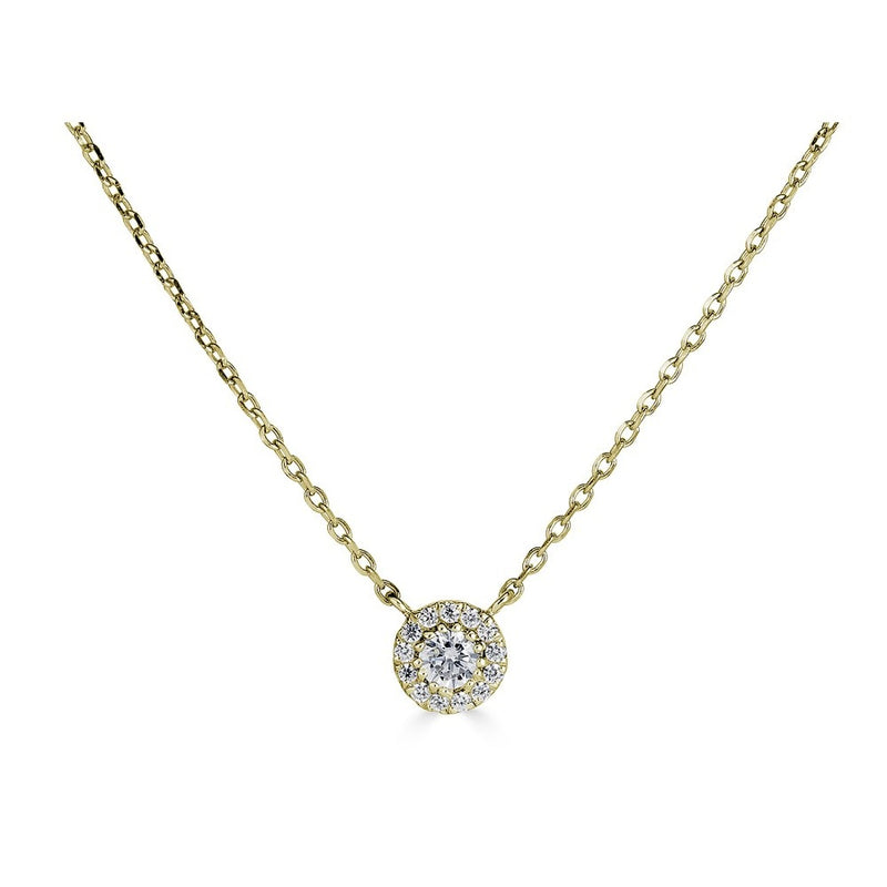 14=.15CTW I1 HI HALO NECKLACE