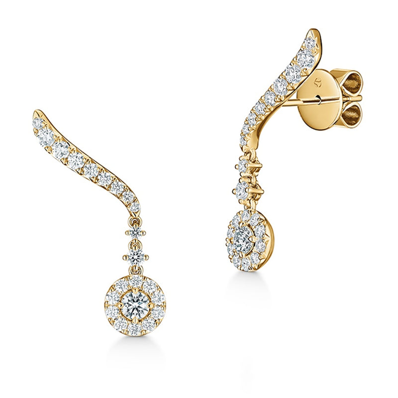 Hearts On Fire Vela Drop Earrings UU2645 : 0.80 : : 18KY : GH/VS