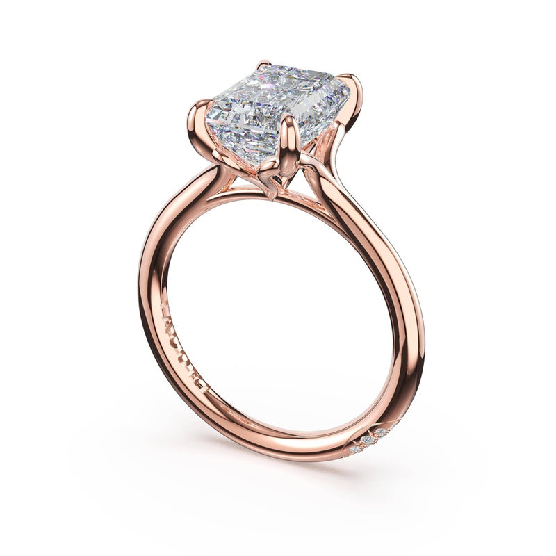 Emerald Solitaire Engagement Ring