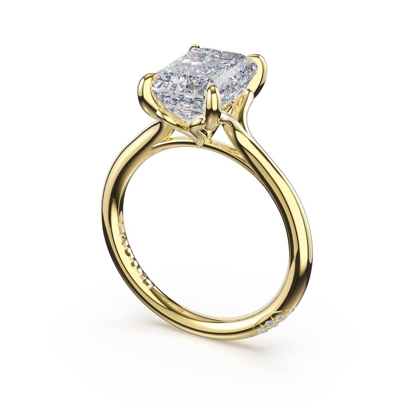 Emerald Solitaire Engagement Ring