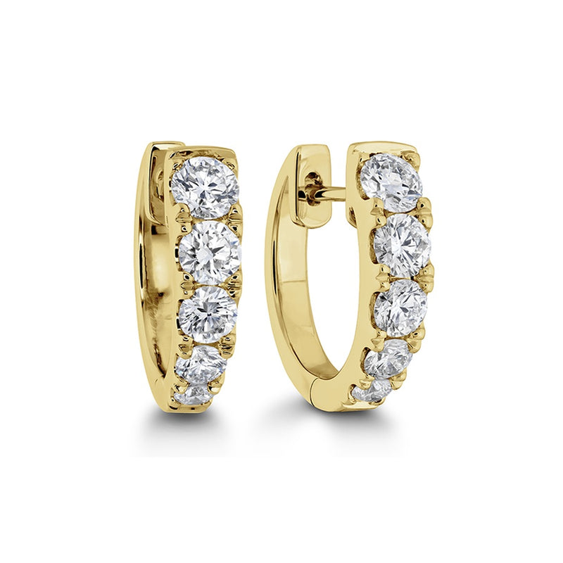 Memoire Essentials Graduated Diamond Huggies Earrings CHHO10114148Y72000