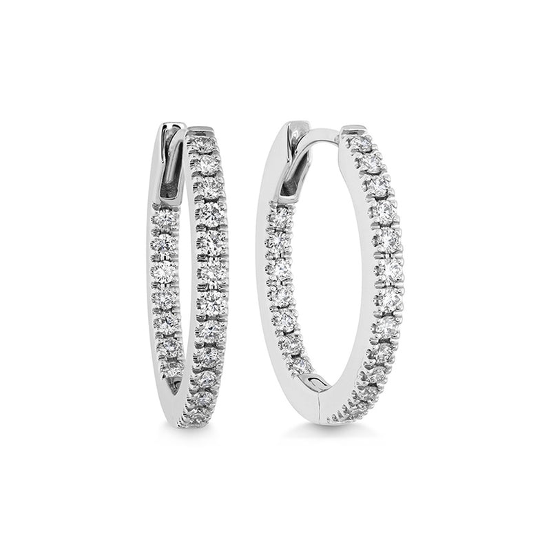 Memoire Oval Diamond Hoops Earrings CHHO21817168W72000