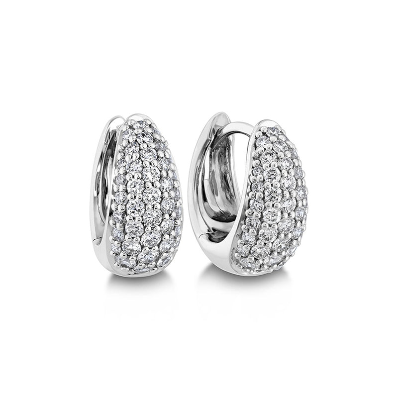 Memoire Drop Shape Pave Huggies Earrings CHHO37711118W72000