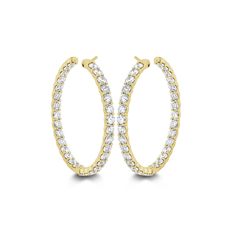 Memoire Petite Prong Round Hoop Earrings CHHO48735358Y72000