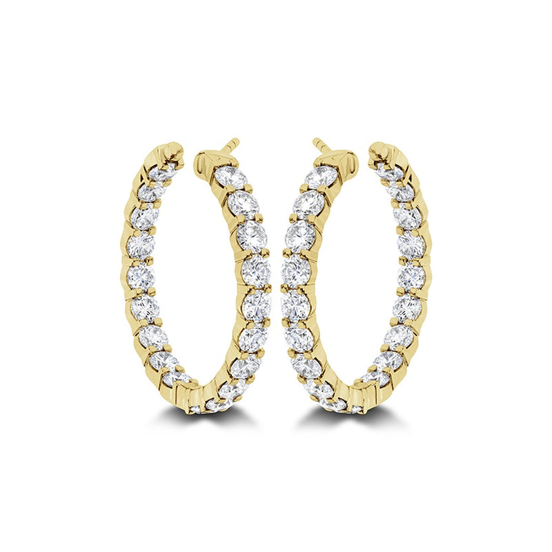 Memoire Petite Prong Round Hoop Earrings CHHO48824248Y72000