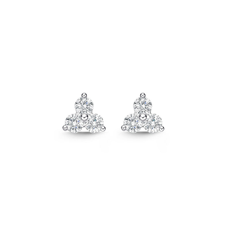 Memoire Trinity Diamond Studs Earrings MESPB0100008R72000